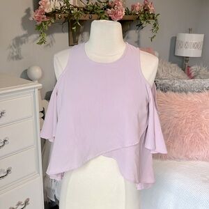 Blueblush Blush Lavender Dressy Wrap Top Womens Small